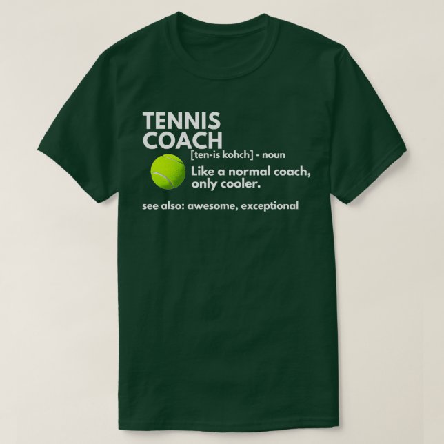 Funny Tennis Coach Definition Tränar Gift T Shirt (Design framsida)