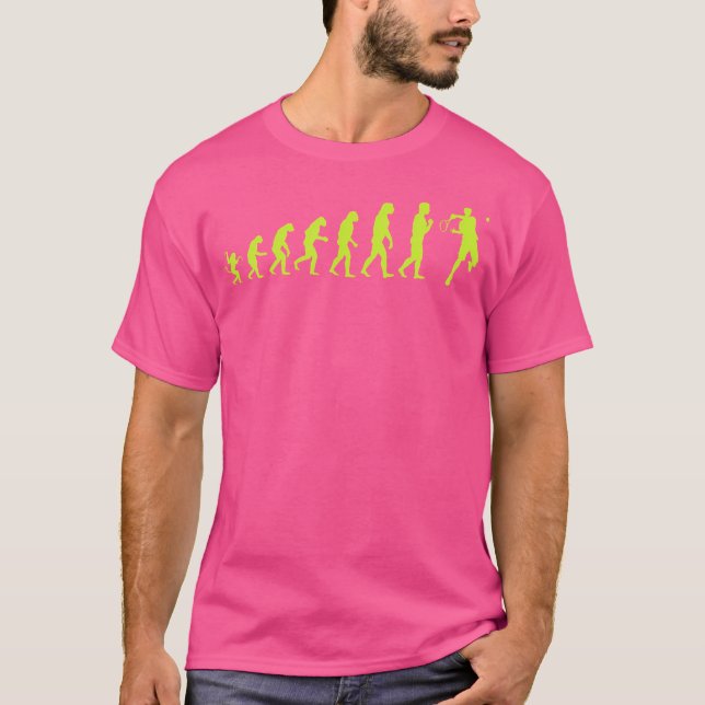 Funny tennis Evolution for tennis Players T Shirt (Framsida)