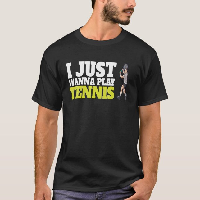 Funny tennis för alla tennis Player T Shirt (Framsida)