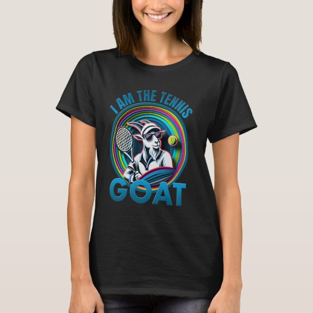 Funny Tennis GOAT T-shirt (Framsida)