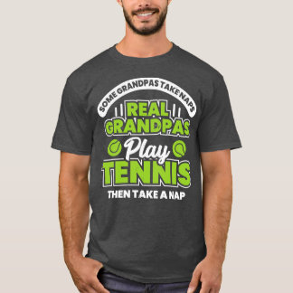 Funny Tennis Grandpa Grandfather Gift T Shirt