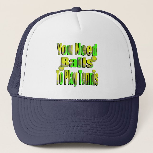 Funny Tennis Need Bollar, Truckers Hat Keps (Framsida)