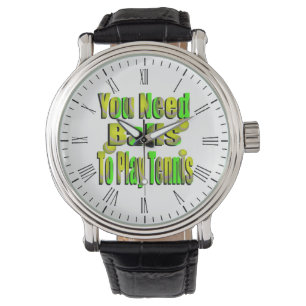Funny Tennis Need Bollar, Wristwatch Armbandsur