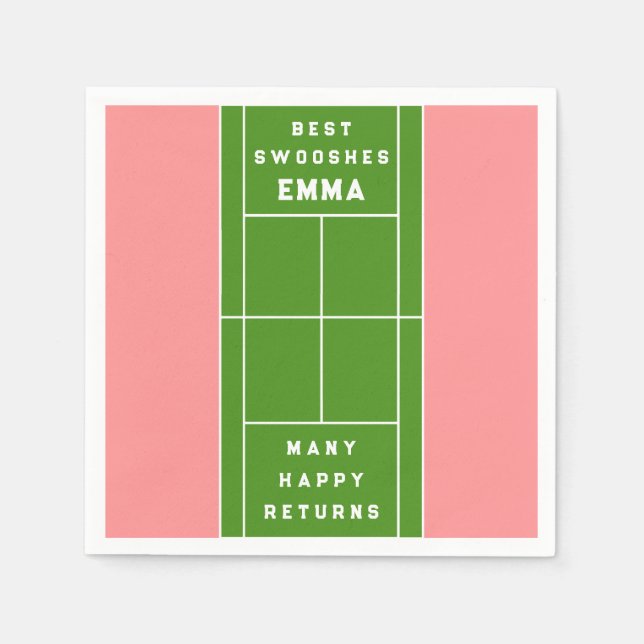 Funny Tennis Party Pappersservett (Framsidan)