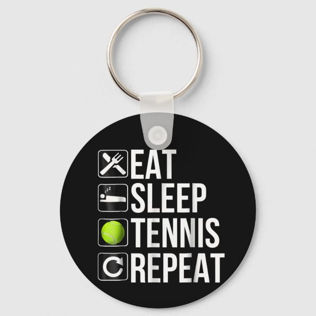 Funny Tennis Player Gift - Eat Ssov Tennis Nyckelring (Framsida)