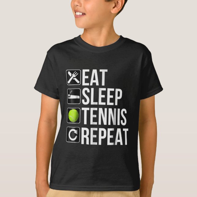 Funny Tennis Player Gift - Eat Ssov Tennis T Shirt (Framsida)