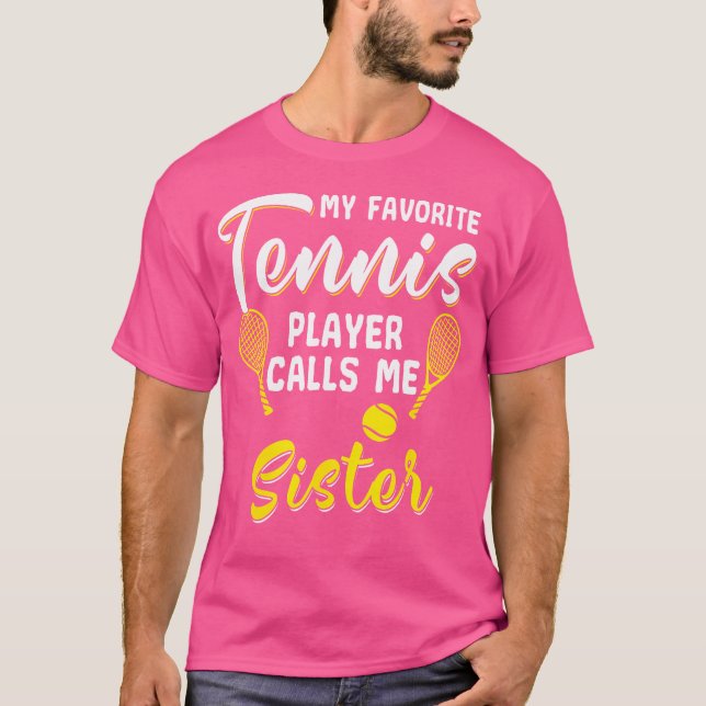 Funny Tennis Player Hobby Racquet Sister Sista Syr T Shirt (Framsida)