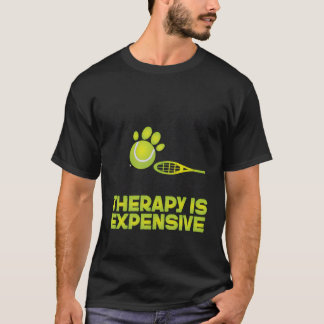Funny Tennis Player Racket Hund tennis och Hundar  T Shirt
