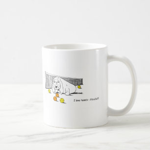 Funny Tennis Spela Basset Hound Mugg
