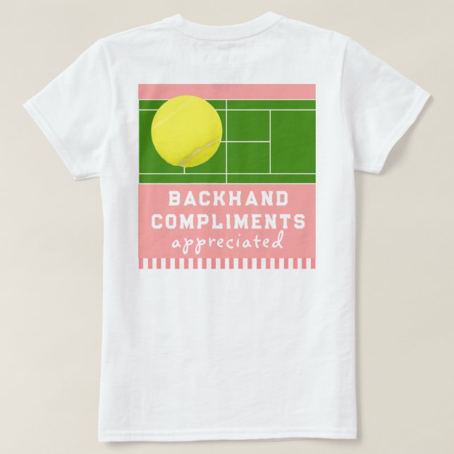 Funny Tennis T Shirt (Design baksida)