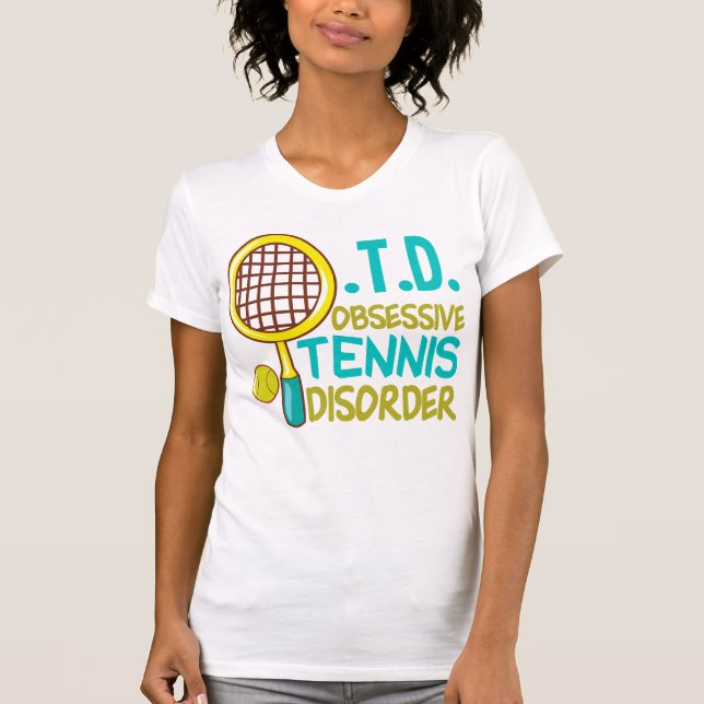 Funny Tennis Tee Shirt (Framsida)
