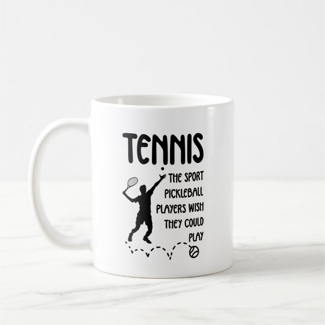 Funny Tennis – Tennis vs Pickleball Humor Kaffemugg (Vänster)