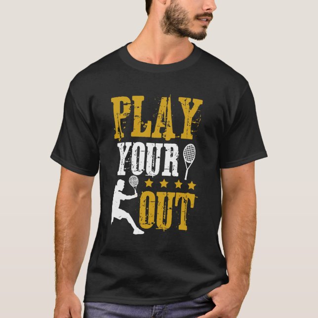 Funny Tennis-utrustning T Shirt (Framsida)