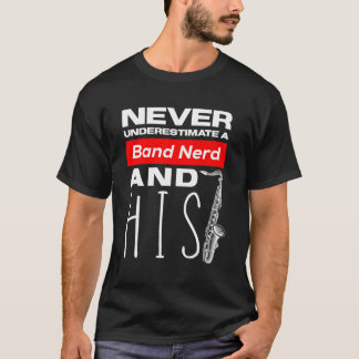 Funny Tenor Saxophone Player Marching Band T Shirt