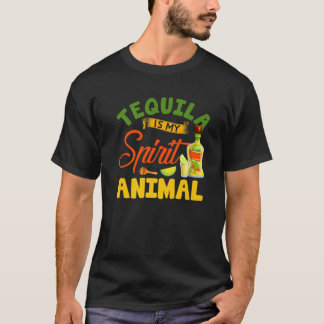 Funny Tequila Is My Spirit Animal Mexican Cinco De T Shirt