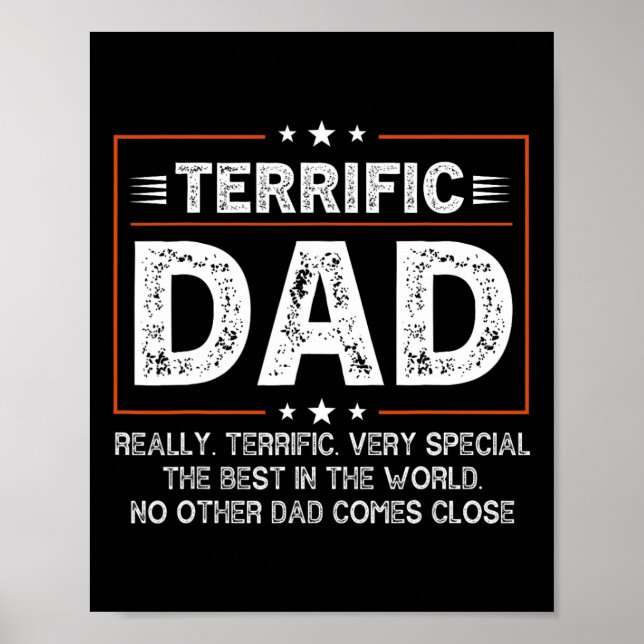 Funny Terrific Dad Donald Trump Happy Fathers Day  Poster (Framsidan)