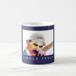 Funny Tesla Porträtt Kaffemugg