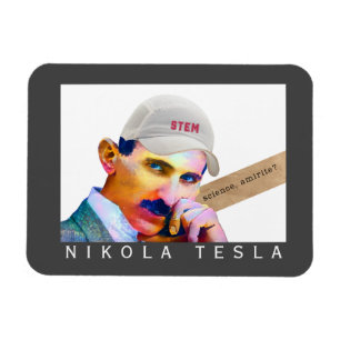 Funny Tesla Porträtt Magnet