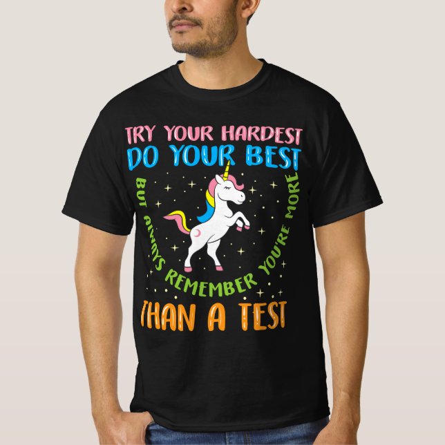 Funny Test Day Testing Mode Teacher Exam  T Shirt (Framsida)