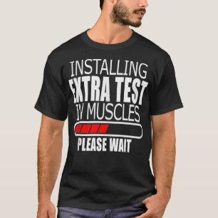 Funny Test Testosterone Therapy TRT Gym Bodybuildi T Shirt