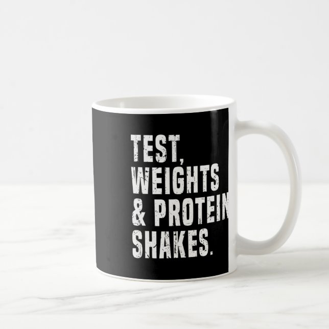 Funny testosterontest Steroid Humor Bodybuilding Kaffemugg (Höger)
