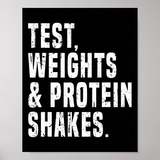 Funny testosterontest Steroid Humor Bodybuilding Poster (Framsidan)