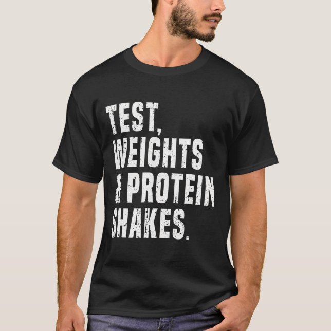 Funny testosterontest Steroid Humor Bodybuilding T Shirt (Framsida)