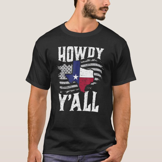 Funny Texas Howdy Yu2019All Yall Sassy Texan South T Shirt (Framsida)