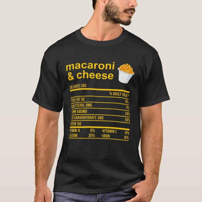 Funny Thanksgiving Apparel, Nutrition Fact Macaron T Shirt (Framsida)