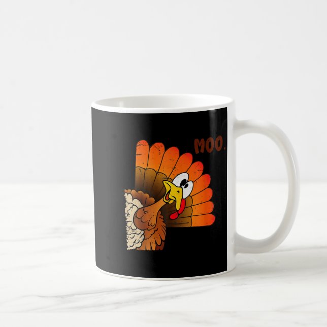 Funny Thanksgiving Cute Turkey Moo I'm A Cow Men W Kaffemugg (Höger)
