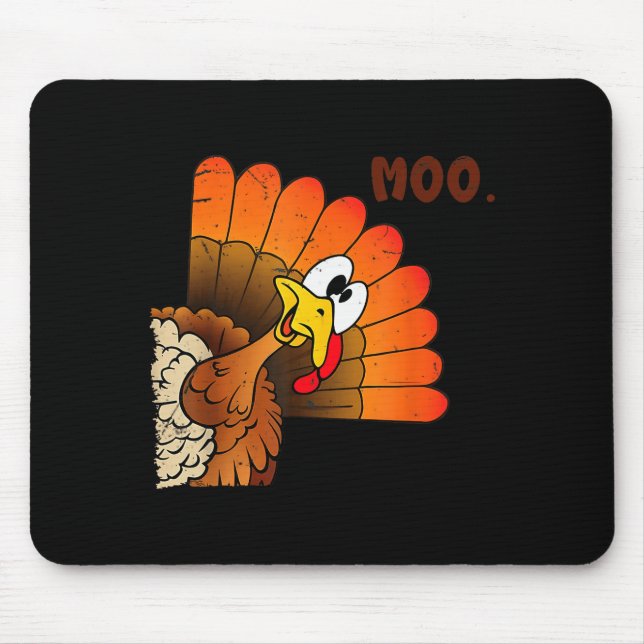 Funny Thanksgiving Cute Turkey Moo I'm A Cow Men W Musmatta (Framsidan)