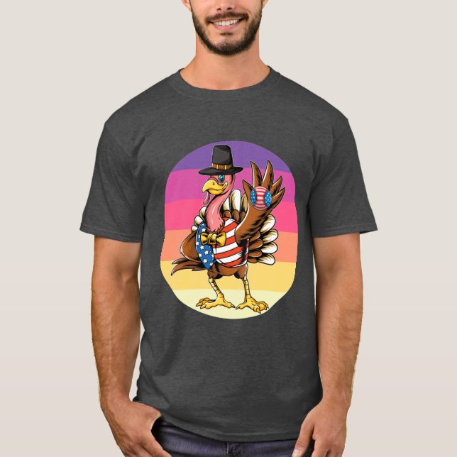 Funny Thanksgiving Day Turkey T Shirt (Framsida)