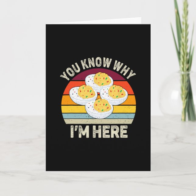 Funny Thanksgiving Deviled Eggs You Know Why I'm H Kort (Framsida)