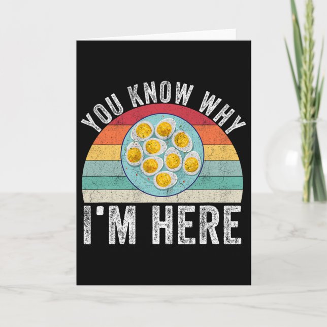 Funny Thanksgiving Deviled Eggs You Know Why I'm H Kort (Framsida)