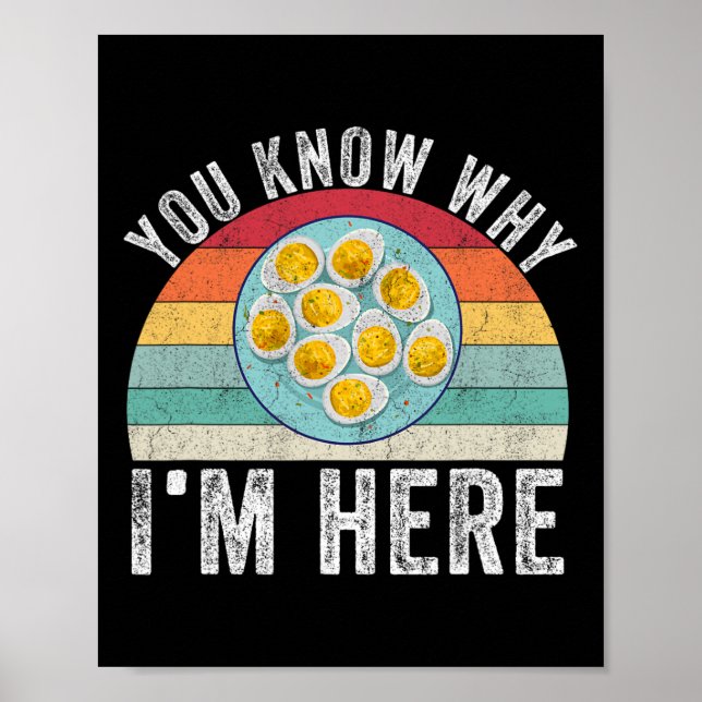 Funny Thanksgiving Deviled Eggs You Know Why I'm H Poster (Framsidan)