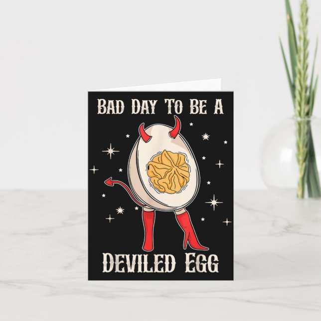 Funny Thanksgiving Dinner Bad Day To Be A Deviled  Kort (Framsida)