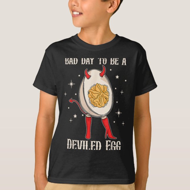 Funny Thanksgiving Dinner Bad Day To Be A Deviled  T Shirt (Framsida)