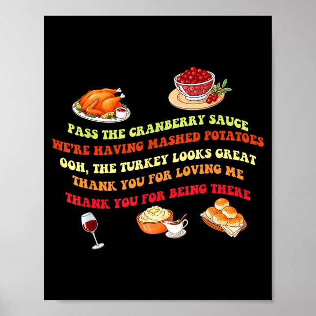 Funny Thanksgiving Dinner P The Cranberry Sauce De Poster (Framsidan)