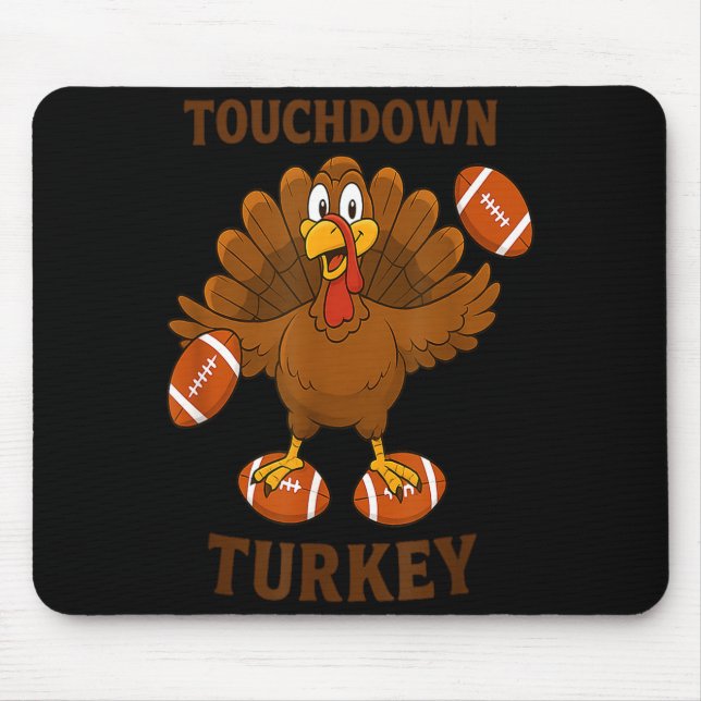 Funny Thanksgiving Football Touchdown Turkey  Musmatta (Framsidan)