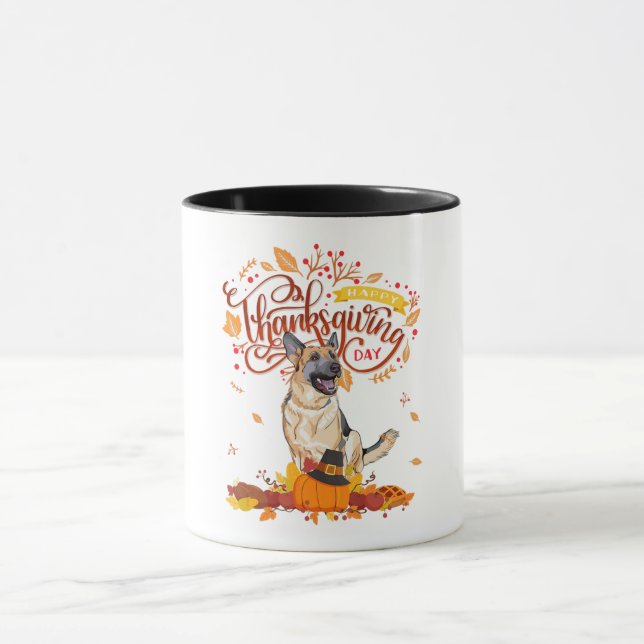 Funny Thanksgiving Gifts  German Shepherd Dog Mugg (Center)