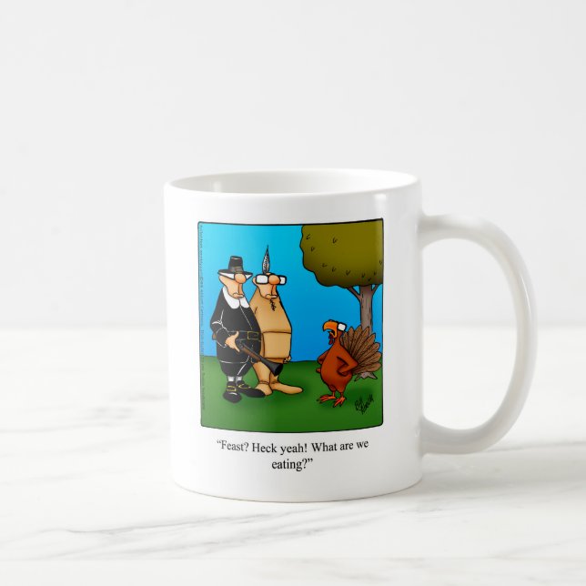 Funny Thanksgiving Humor "Feast" Mugg (Höger)