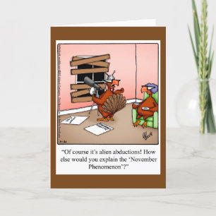 Funny Thanksgiving Humor Julhälsningar kort