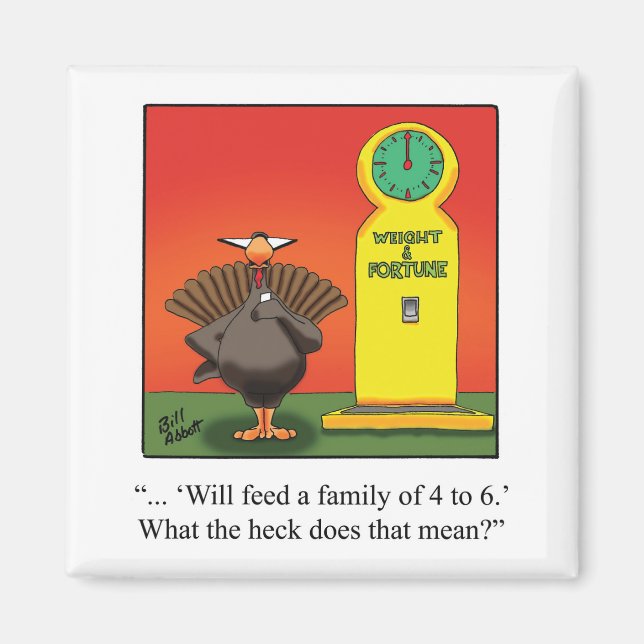 Funny Thanksgiving Humor Magnet (Framsidan)