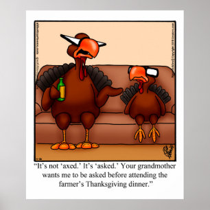 Funny Thanksgiving Humor Poster