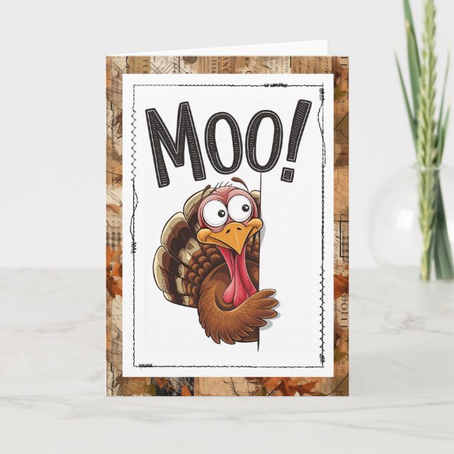Funny Thanksgiving Humor Turkey  Kort (Framsida)