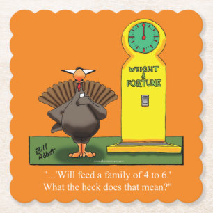 Funny Thanksgiving Humor Underlägg Papper