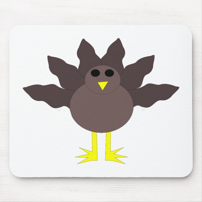 Funny Thanksgiving i Turkiet Mousepad Musmatta (Framsidan)