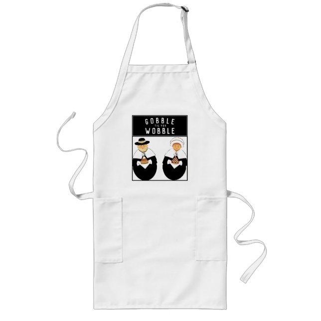 Funny Thanksgiving Long Apron Långt Förkläde (Framsidan)