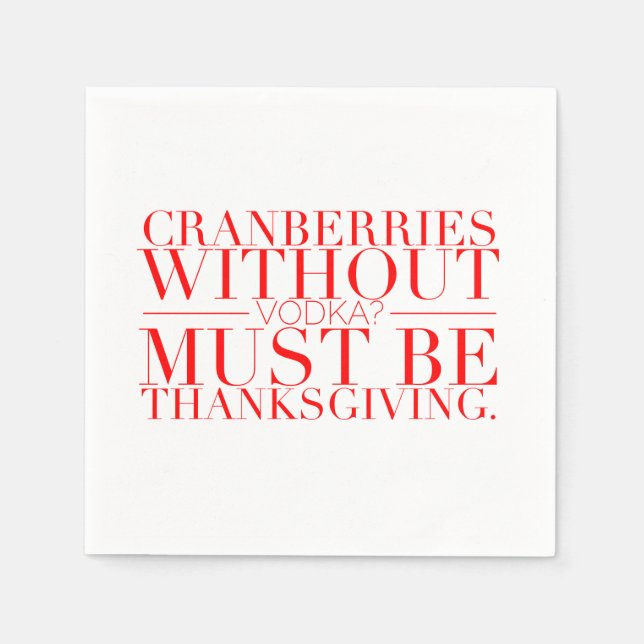 Funny Thanksgiving Napkins Pappersservett (Framsidan)