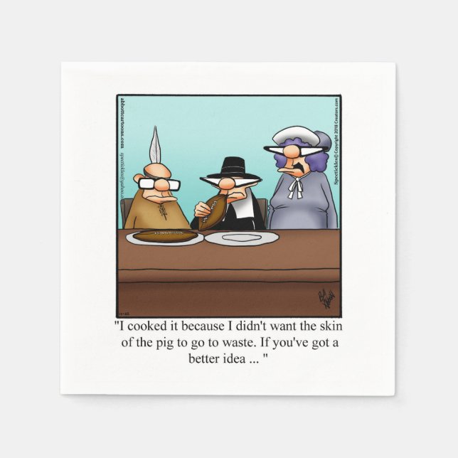 Funny Thanksgiving Party Napkins Pappersservett (Framsidan)